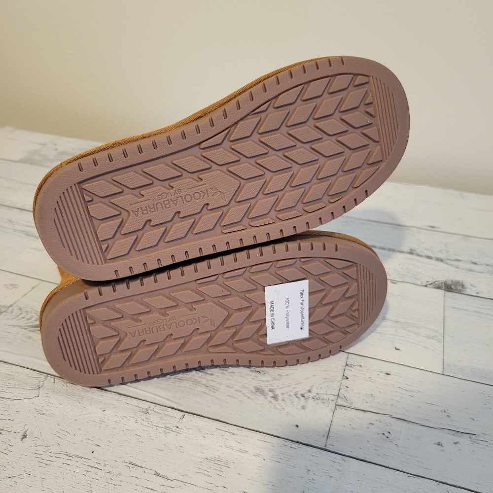 NWT KOOLABURRA BY UGG BOOTS K VICTORIA SHORT TAN COLOR BOW ACCENTS WARM - Picture 5 of 11